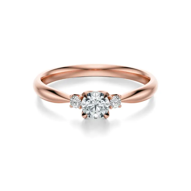 Pierścionek z różowego złota z diamentami AJPZ_129